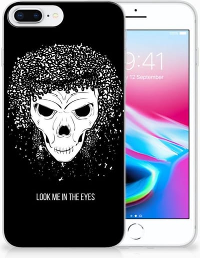 Silicone Back Case Apple iPhone 7 Plus | 8 Plus Skull Hair