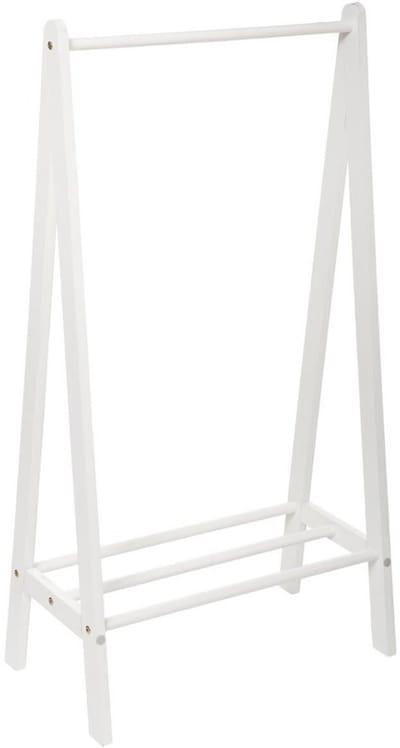Atmosphera Kledingrek - voor kinderen - hout - 60 x 114 cm - wit - kleding ophangen