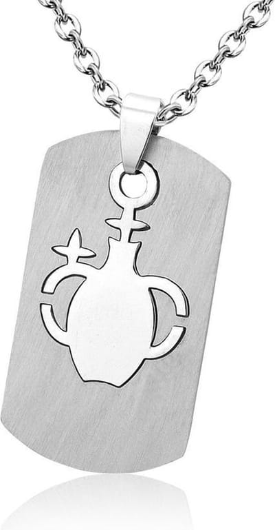 Montebello Ketting Waterman - 316L Staal - Horoscoop - 50x22mm - 50cm