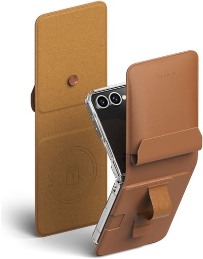 Ringke Folio Grip Wallet Magnetic - Hoesje Geschikt voor Samsung Galaxy Z Flip 7 - Magnetische Pasjeshouder Book Case Bruin