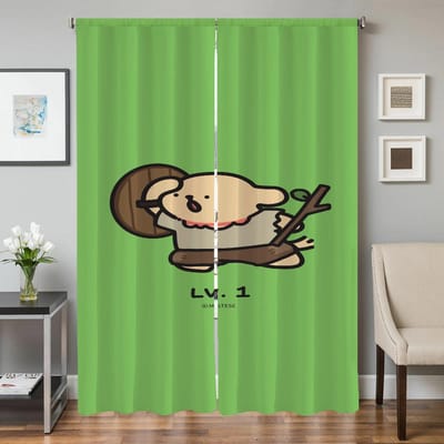 Huisinterieur Keukengordijnen voor Woonkamer 2 Stuks Verduisterende Gordijnen Deurgordijn Maltese Hond Slaapkamer Decoratie Scheidingswand W50xH70cmx2pcs-CL gray