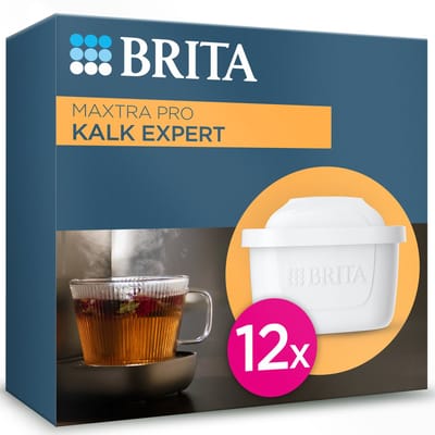 BRITA waterfilterpatroon MAXTRA PRO Kalk Expert - 12 stuks - Originele waterfilter voor alle BRITA kannen voor bescherming van apparaten bij hard water - filtert o.a. kalk, onzuiverheden, chloor en metalen