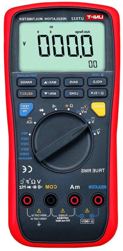 Isolatie Multimeter - Digitale Tester - Elektrische Metingen - 1000V Testspanning - 2027 cm - Rood/Grijs