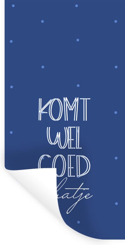 Muurstickers - Sticker Folie - Beterschap - Quotes - Stippen - 40x80 cm - Plakfolie - Muurstickers Kinderkamer - Zelfklevend Behang - Zelfklevend behangpapier - Stickerfolie
