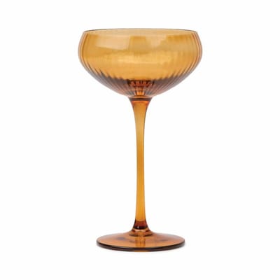 Coupeglazen set van 2 – amberkleurig – gekleurd glas – 177 ml – in stijlvolle geschenkdoos
