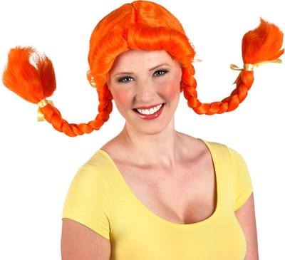 Boland - Pruik Braided Oranje - Vlechtjes - Lang - Vrouwen - - Vlechten - Meisje