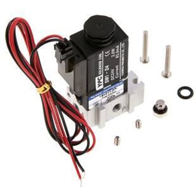3/2 M5 NC Magneetventiel 24V DC 0-8bar/0-112psi 2-polige Stekker YPC
