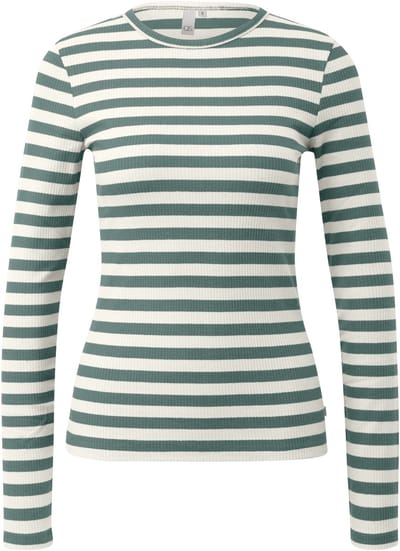 Lange mouwen T-shirt met horizontale strepen voor vrouwen QS
