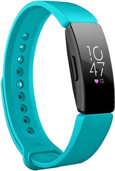 By Qubix - Compatible Fitbit bandje - Geschikt voor fitbit Inspire 1 / HR / Ace 2 siliconen bandje - Maat: Large - Turquoise