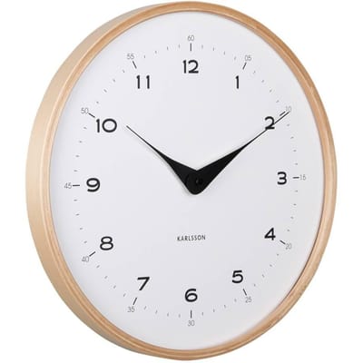 Karlsson Wandklok Osado Dome - Wit - Ø30cm - Wandklok Scandinavisch