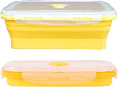 Vouwbare Lunchbox van Silicoon, 500ml Voedselopslagdoos met Deksel, Ideaal voor Werk en School