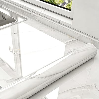 Marmer Contactpapier - Zelfklevend Vinyl - Keuken Decoratie - Hittebestendig Ontwerp - 80cm x 10m - Stijl E