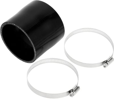 Dailygoods- Silicone Slang 4-Laags - Binnendiameter 76mm - Dikte 5mm - Zwart - Bestand tegen hoge temperaturen - Geschikt voor koelvloeistof - Koelslang