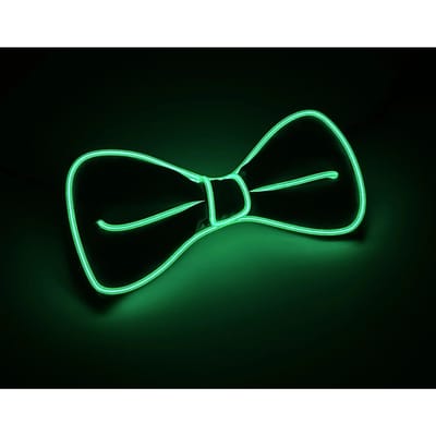 Feestartikelen Bretels met Vlinderdas LED-verlichting Dameshangers voor Heren Bruiloftsfeestaccessoires Glow-in-the-dark SD01 black