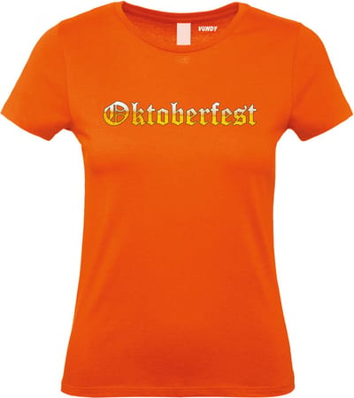 Dames T-shirt Oktoberfest bier | Oktoberfest dames heren | Lederhosen man | Foute party | Oranje dames | maat XS