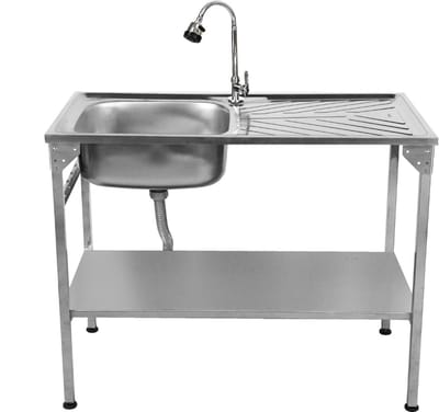 Opvouwbare camping gootsteen - zilver - 100x50cm - incl. 360° kraan