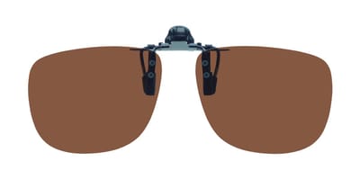 Polar Specs® 43x132 mm. Aluminium Opklapbare Voorhanger – Ovaal/Rond – Clip on Zonnebril – Brilclip – Voorzetbril – Polarized Brown – Unisex