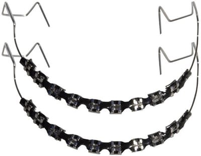 Daity Een paar tijdelijke tandheelkundige beugels - praktische beugels/retentieapparaten - stevig en duurzaam - geschikt voor orthodontische oefeningen door tandheelkundestudenten (zwart).