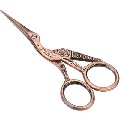 Ciseaux vintage en acier inoxydable pour sourcils, coupe de cheveux, outil de maquillage de beauté