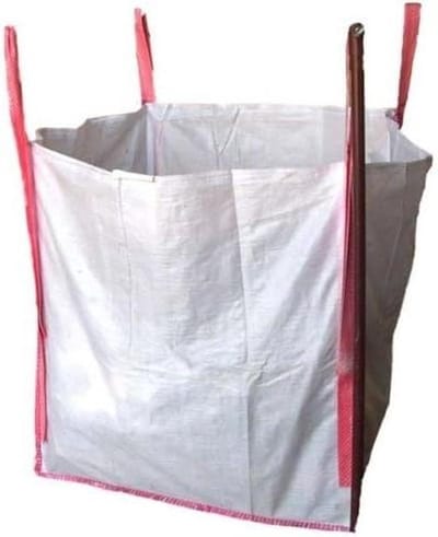 Steenzak - Afvalzak Big Bag - Afval Verwerken - Versterkt Materiaal - 90x90x90 cm - Wit