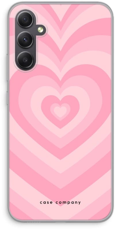 Case Company® - Hoesje geschikt voor Samsung Galaxy A34 hoesje - Hart Roos - Soft Cover Telefoonhoesje - Bescherming aan alle Kanten en Schermrand