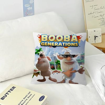 Cartoon B-Booba Grappige Kussensloop voor Slaapkamer Kamer en Woonkamer Bank Decoratieve Kussenhoes 30x30cm