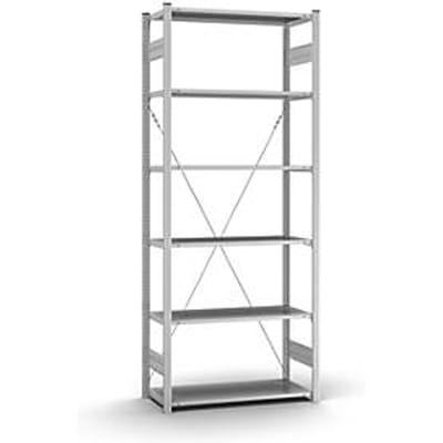 Insteekstelling Orion Plus - basissectie - L 1000 x D 400 x H 2500 mm - 6 legborden - draagvermogen per legbord 125 kg - verzinkt