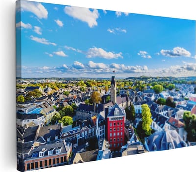Artaza Canvas Schilderij Skyline Maastricht - 30x20 cm - Klein - Wanddecoratie Stad - Muurdecoratie Woonkamer - Kamer Accessoires