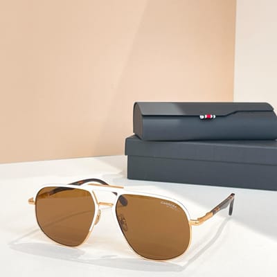 Carrera Retro Onregelmatige Zonnebril Heren Klassiek Metalen Frame Zonnebril voor Heren Mannen Mode Ontwerp Buiten Rijden Bril 57X18X145