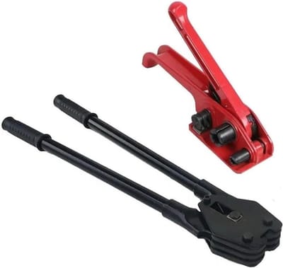 Verpakkingsmachine - Bandspanner Banderolleergereedschap - Pakketten Zekeren - Dubbel Gebruik Staal PET - 12-19 mm bandbreedte - Rood