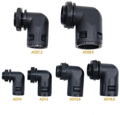 Dailygoods- Golfbuis Connector 90 Graden - 10 Stks - Gegolfde Buis Klemmen - Slang Aansluitingen - Sterke Rekbestendigheid - Eenvoudig te Installeren - Buisconnector