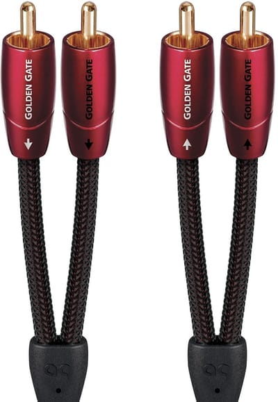 Stereo kabel met 4 RCA-stekkers - 0,6 m