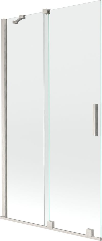 Mexen Velar badscherm 2-delige schuifdeur 100 x 150 , transparant, geborsteld nikkel - 896-100-000-01-97