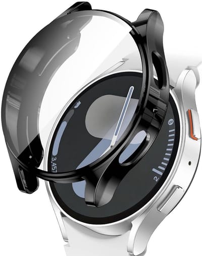 Screenprotector Glas + Hoesje geschikt voor Samsung Galaxy Watch 7 40mm - Volledig 360 Graden Case Bescherming