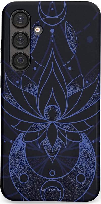 Casetastic Hoesje Geschikt voor Samsung S25 Plus - Stijlvolle Beschermende Duo-layer Case - Lotus Nacht