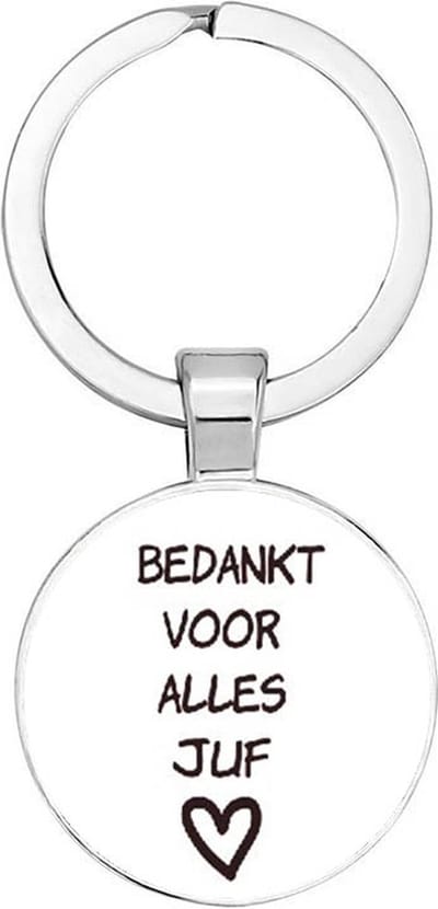 Akyol - Bedankt voor alles juf Sleutelhanger - liefde - iemand die een juf is - bedankt voor alles - werk - collega - beste ooit - cadeau - verjaardag - kado - geschenk - gift - verrassing - welkomst cadeau - afscheidscadeau - liefde - 2,5 x 2,5 CM