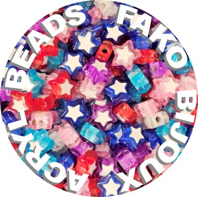 Fako Bijoux® - Acryl Kralen - Sterretjes Duo - 9mm - Sieraden Maken - 200 Stuks - Mix