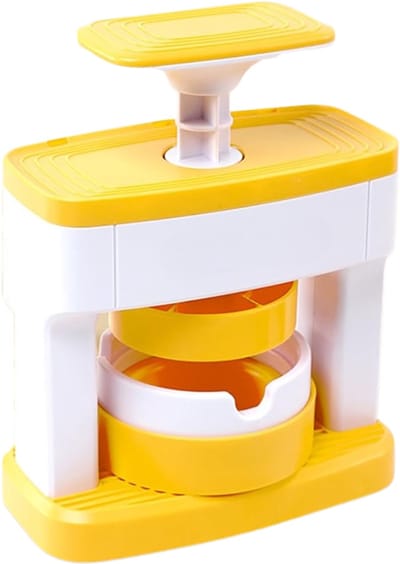 YOR® Button Maker 55mm – Button Machine – Badge Maker – Buttons Zelf Maken – Buttons Maken – met 48 Plastic Button Onderdelen -Geel- 26cm x 21cm x 7cm; 1.5 kg