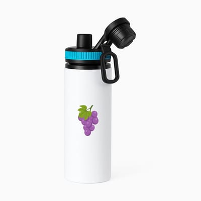 Hacebo® - Druiven waterfles met draaidop blauw - Fruitschaal - Fruit liefhebbers - Trosvruchten - blauwe druiven - gezond eten - water fles - 850ML
