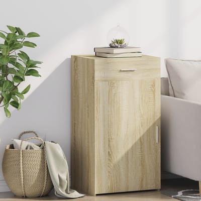 vidaXL - Dressoir - 50x42,5x93 - cm - bewerkt - hout - sonoma - eikenkleurig