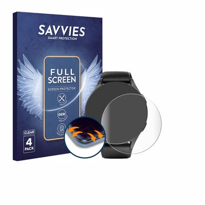 Savvies - Screenprotector voor Hama 8900 (42 mm) - Folie Beschermfolie transparant volledig dekking 4 Stuks