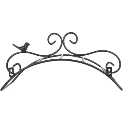 Support de Tuyau d'Arrosage Noir Multifonction Style Antique Supports Oiseaux Rangement Tuyau d'Eau black