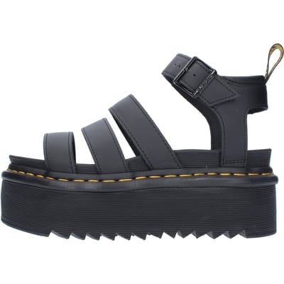 Sandalen met sleehak Dr. Martens Blaire Quad Black Hydro