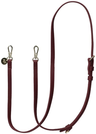 AVY Crossbody Telefoonkoord | Leren Crossbody | Lang Koord | voor Hoesjes met Koordhaakjes | Geschikt voor iPhone, Samsung en meer | 130cm | Luxe lederen stijl | Leather Burgundy