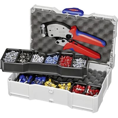 Knipex Twistor16 krimptang assortiment voor adereindhulzen met kunststofkraag - 979013
