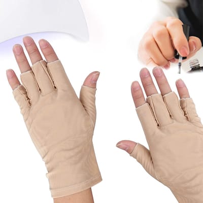 Dailygoods- UV-handschoenen Professionele Vezelkatoen - Anti-UV-handschoenen - Bescherming tegen Zonnebrand - Lichtgewicht - Geschikt voor Nagelsalons - Effectieve Huidbescherming