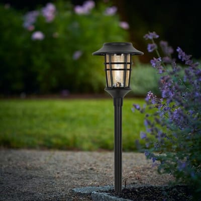 KS Verlichting - tuinverlichting - Del Sol - solar - zwart - set van 2 - fakkel - tuinlampen - prikspot - solar tuinverlichting - modern - zonneenergie buitenverlichting