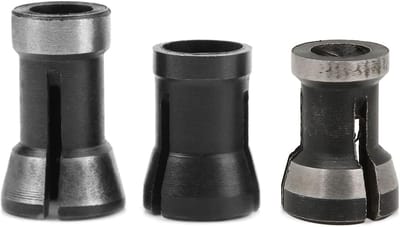 Allecto - Router Spantang - 3 Stuks - Houtbewerking - 6/6.35/8mm - Graveermachine Accessoire - Voor Precisiewerk - Snelstaal