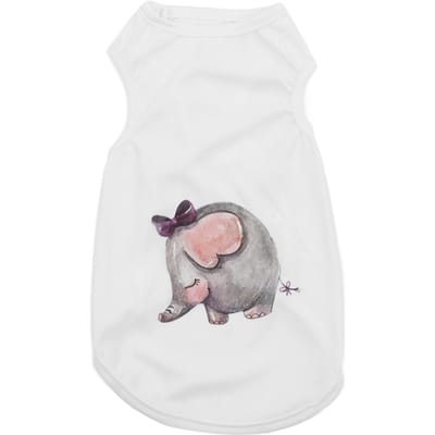 Hondenshirt Comfortabel en Ademend Huisdier Mouwloos Vest voor Honden Puppy's Katten Kittens Wit M M(for 4-6.5kg) white
