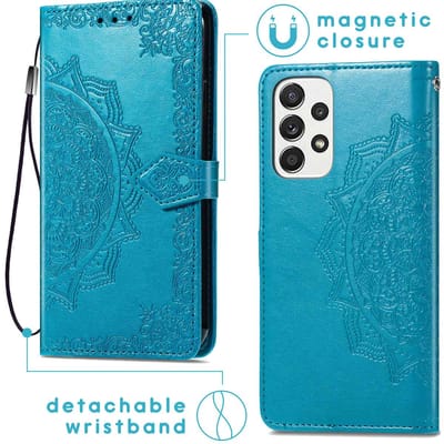 imoshion Hoesje - Geschikt voor Samsung Galaxy A33 - Mandala Bookcase - Turquoise